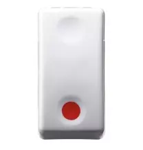 Pulsante arresto Gewiss System 10A con contatto ausiliare NA GW20523