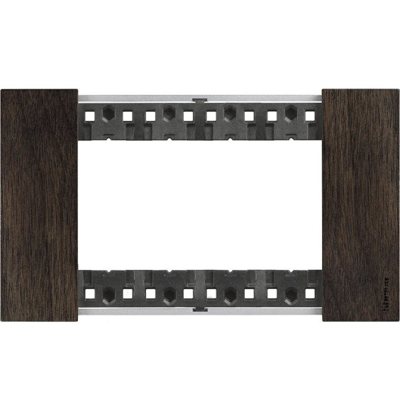 Placca Bticino Living Now Noce quattro posti legno KA4804LG