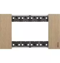 Placca Bticino Living Now Rovere quattro posti legno KA4804LM