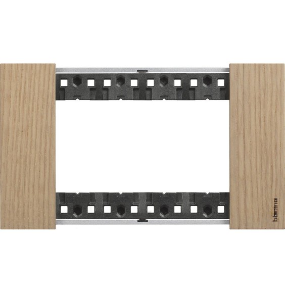 Placca Bticino Living Now Rovere quattro posti legno KA4804LM
