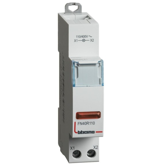 Portalampada a LED per segnalazione rossa Bticino FN40R110 1 modulo