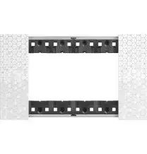 Placca Bticino Living Now Pixel  quattro posti Tecnopolimero KA4804MW