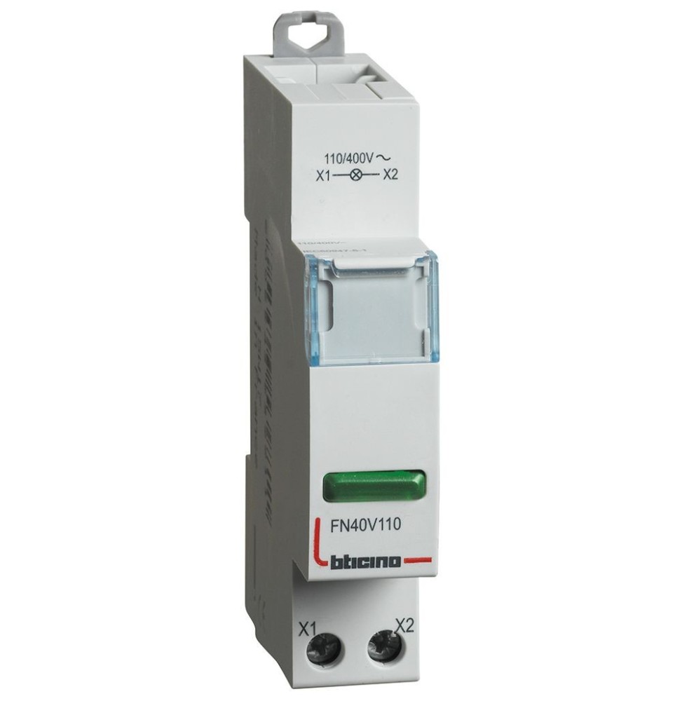 Portalampada a LED spia verde 110400 V 1 modulo Bticino FN40V110