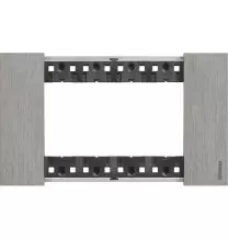 Placca Bticino Living Now Acciaio  quattro posti Zama KA4804ZG