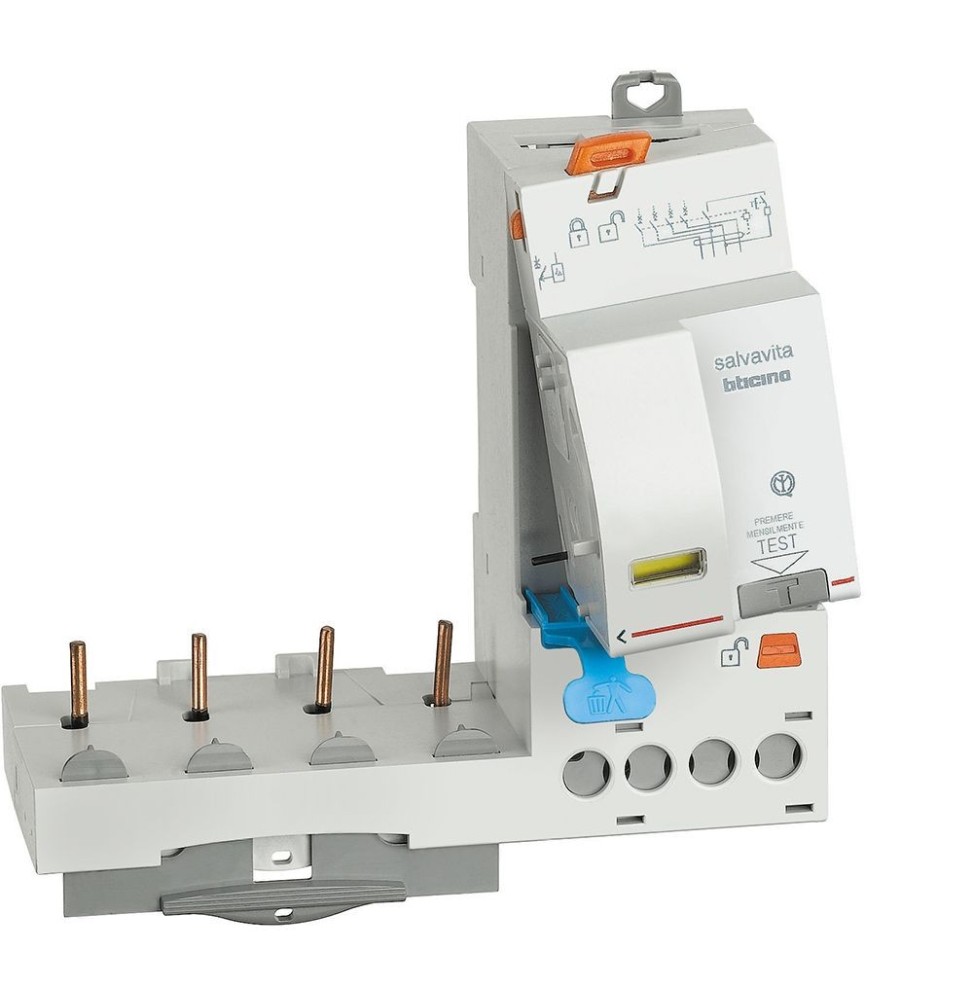 Modulo differenziale a 4 poli Tipo F 2 moduli DIN BTicino G44F32