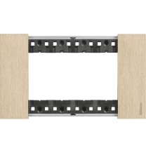 Placca Bticino Living Now Oro  quattro posti Zama KA4804ZW