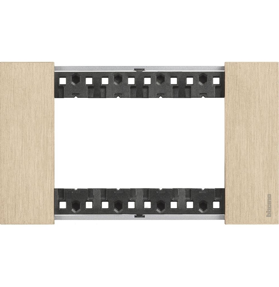 Placca Bticino Living Now Oro  quattro posti Zama KA4804ZW