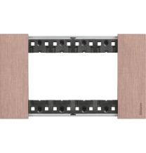 Placca Bticino Living Now Rame quattro posti Zama KA4804ZM