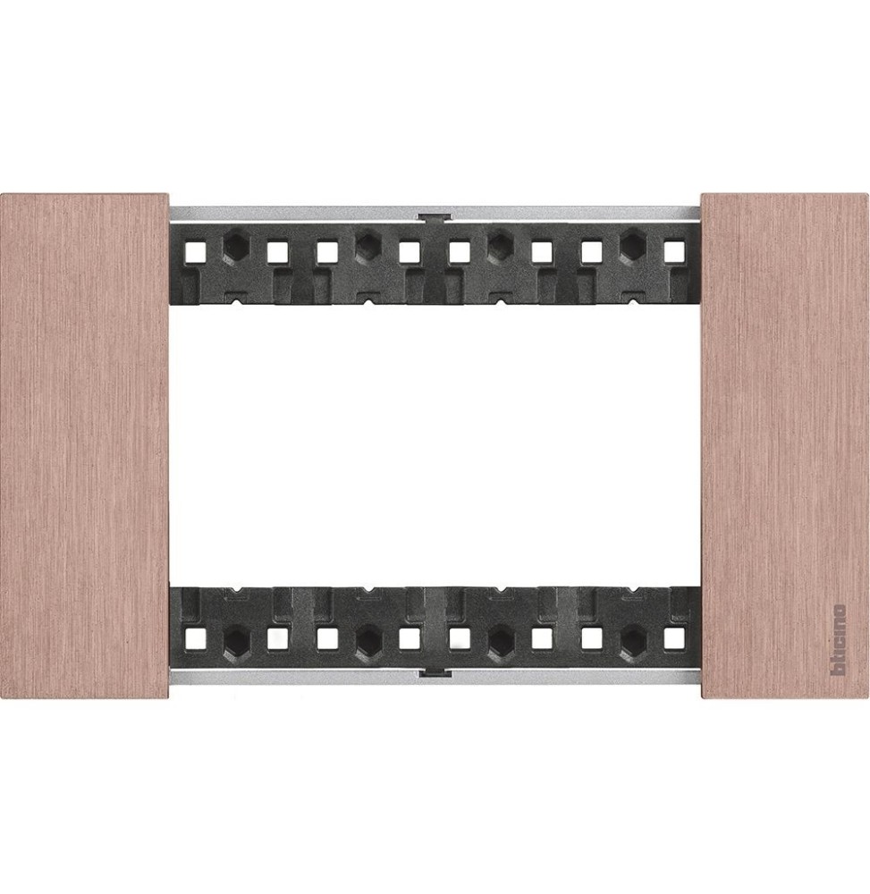 Placca Bticino Living Now Rame quattro posti Zama KA4804ZM