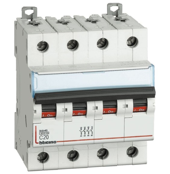 Interruttore magnetotermico Bticino FA84C20 4,5 kA 4P 20A