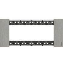 Placca Bticino Living Now Acciaio  sei posti Zama KA4806ZG
