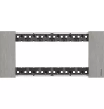 Placca Bticino Living Now Acciaio  sei posti Zama KA4806ZG