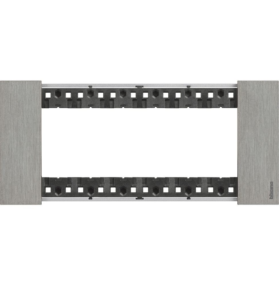 Placca Bticino Living Now Acciaio  sei posti Zama KA4806ZG