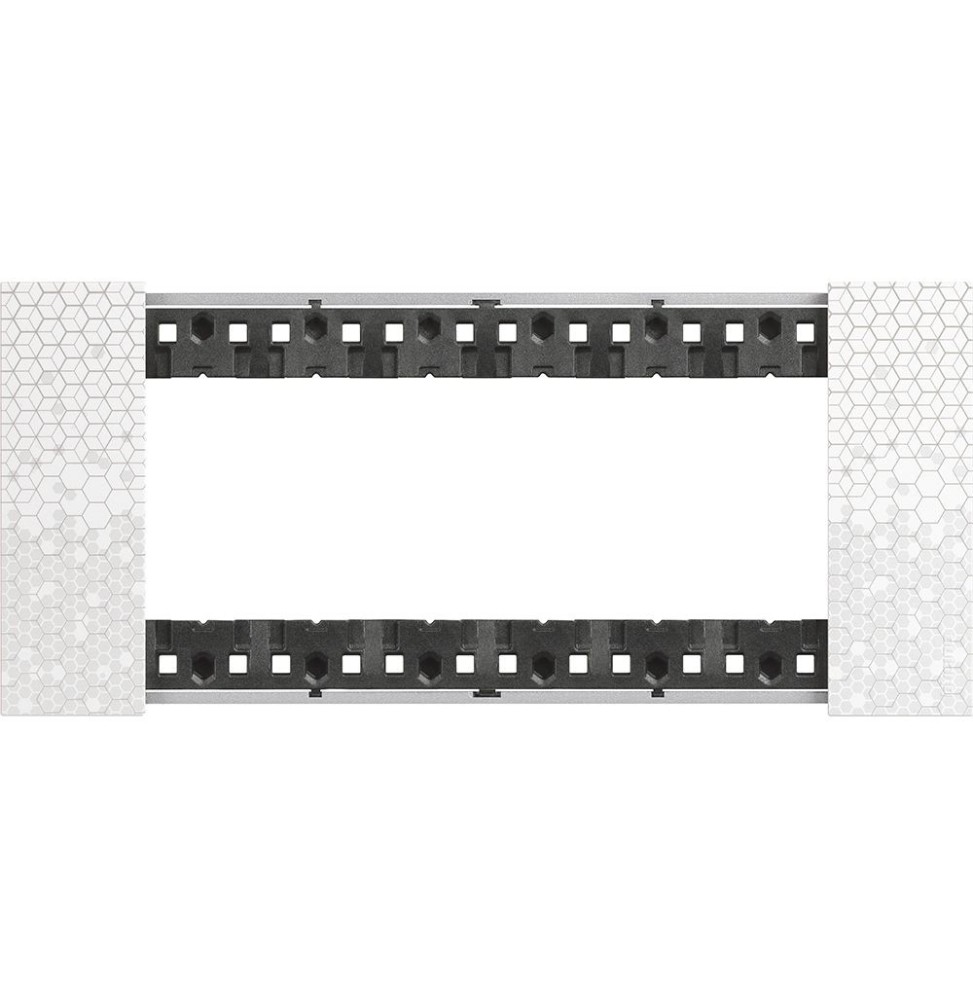 Placca Bticino Living Now Pixel  sei posti Tecnopolimero KA4806MW