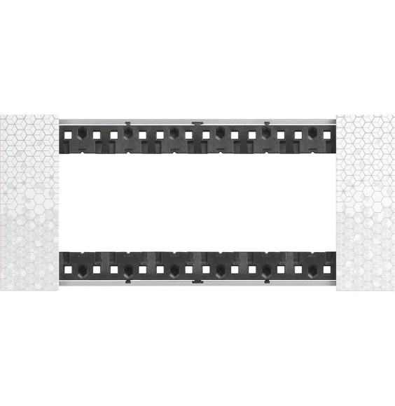 Placca Bticino Living Now Pixel  sei posti Tecnopolimero KA4806MW