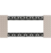 Placca Bticino Living Now Optic  sei posti Tecnopolimero KA4806MM
