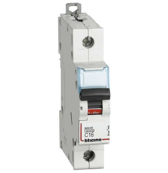 Interruttore automatico unipolare 16A 4,5kA Bticino FA81C16