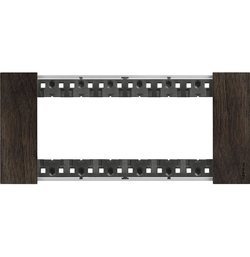Placca Bticino Living Now Noce sei posti legno KA4806LG