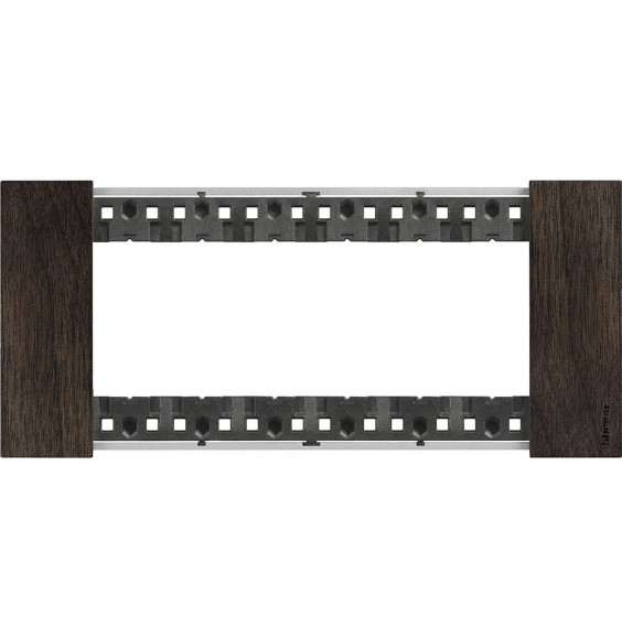 Placca Bticino Living Now Noce sei posti legno KA4806LG