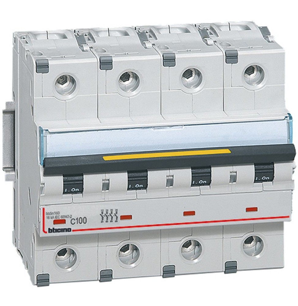 Interruttore magnetotermico Bticino FT84C100 16 kA 4P Curva C 100A