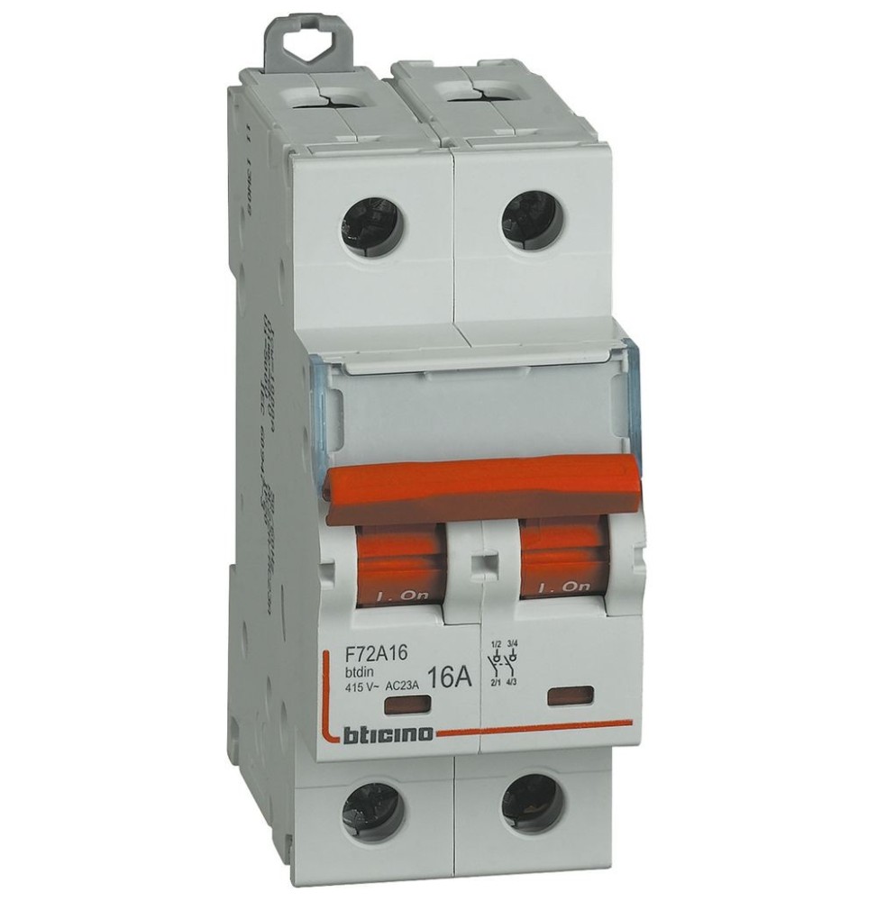 Sezionatore Bipolare 2 moduli Bticino F72A16 accessoriabile