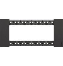 Placca Bticino Living Now Nero  sei posti tecnopolimero KA4806KG
