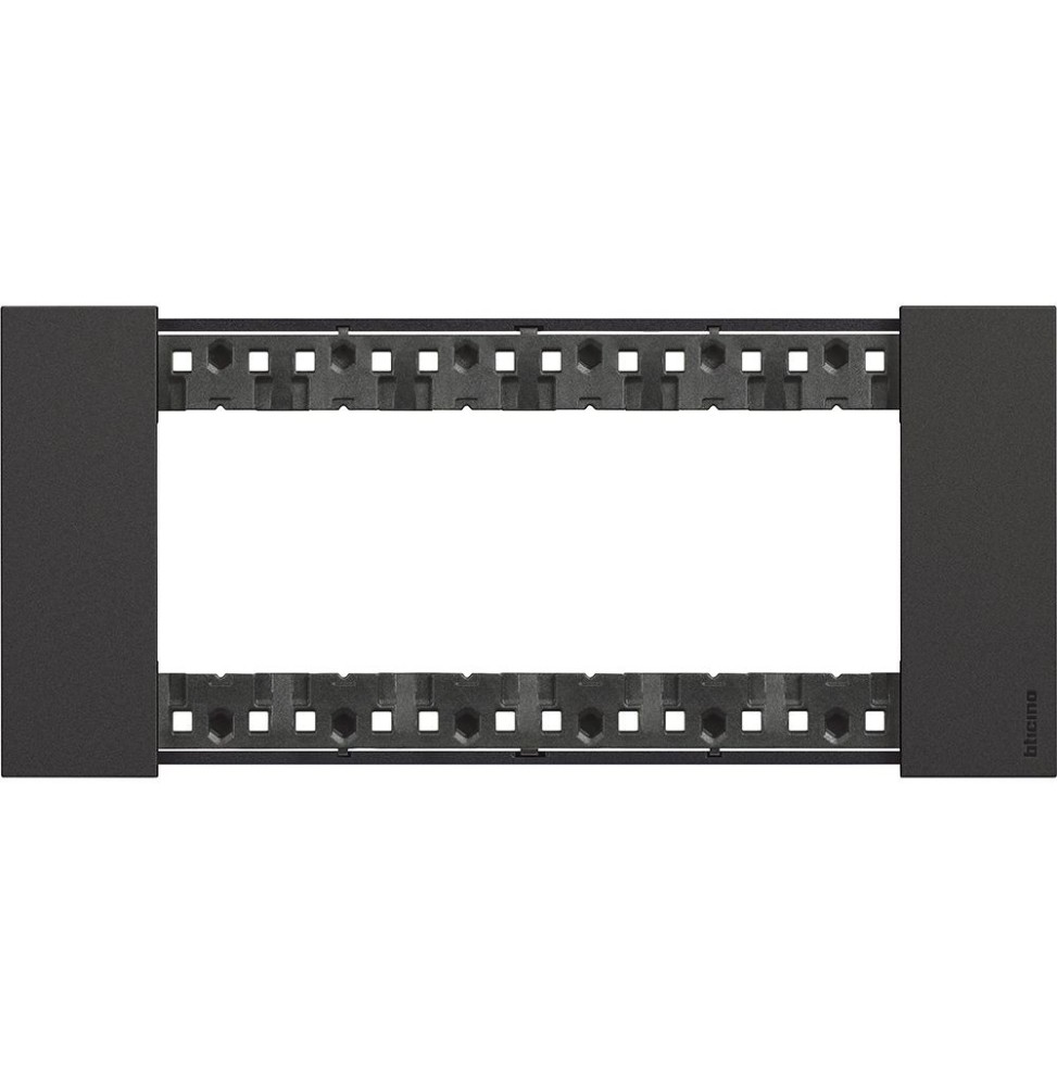 Placca Bticino Living Now Nero  sei posti tecnopolimero KA4806KG