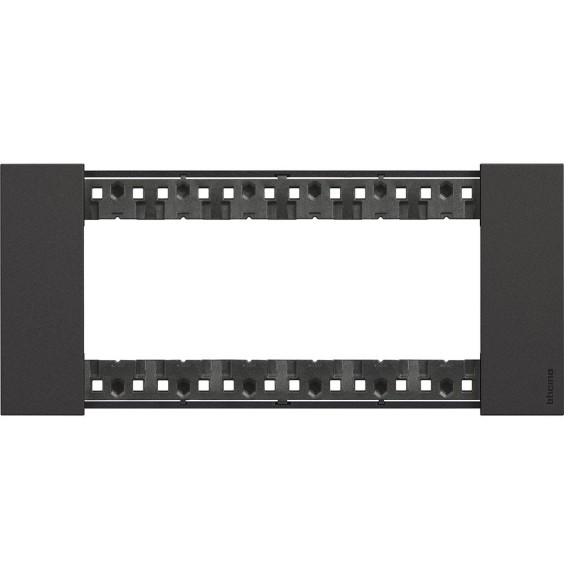 Placca Bticino Living Now Nero  sei posti tecnopolimero KA4806KG