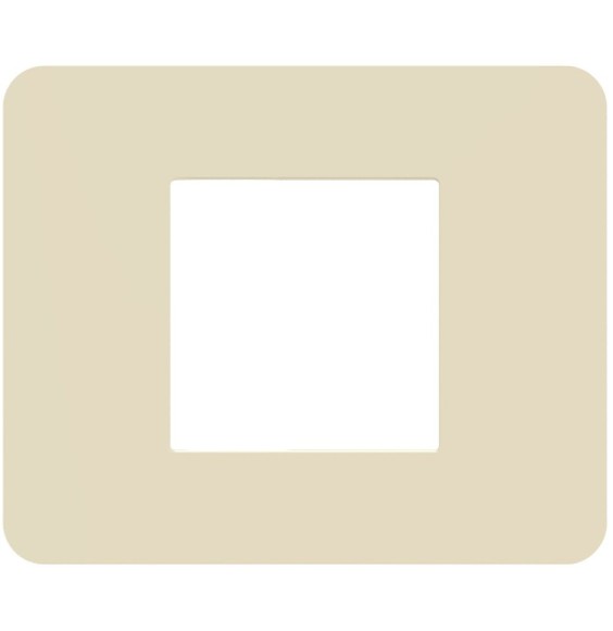 Placca 2 moduli Ivory Avorio serie MatixGo BTicino JA4802TI