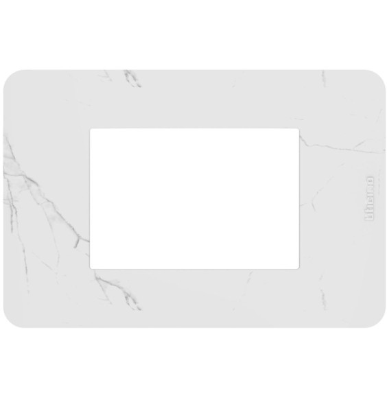 Placca 3 moduli Carrara serie MatixGo Bticino JA4803EM