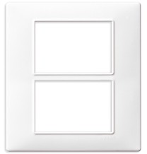 Placca Vimar Plana 3+3 moduli in Tecnopolimero Bianca 14659.01