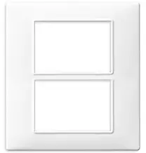 Placca Vimar Plana 3+3 moduli in Tecnopolimero Bianca 14659.01