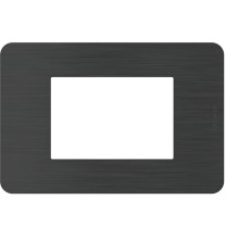 Placca 3 moduli Black Nick Nero serie MatixGo BTicino JA4803EN