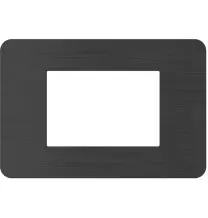 Placca 3 moduli Black Nick Nero serie MatixGo BTicino JA4803EN