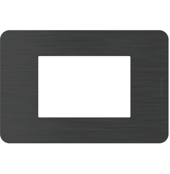 Placca 3 moduli Black Nick Nero serie MatixGo BTicino JA4803EN
