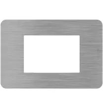 Placca 3 moduli Steel Acciaio serie MatixGo Bticino JA4803ES