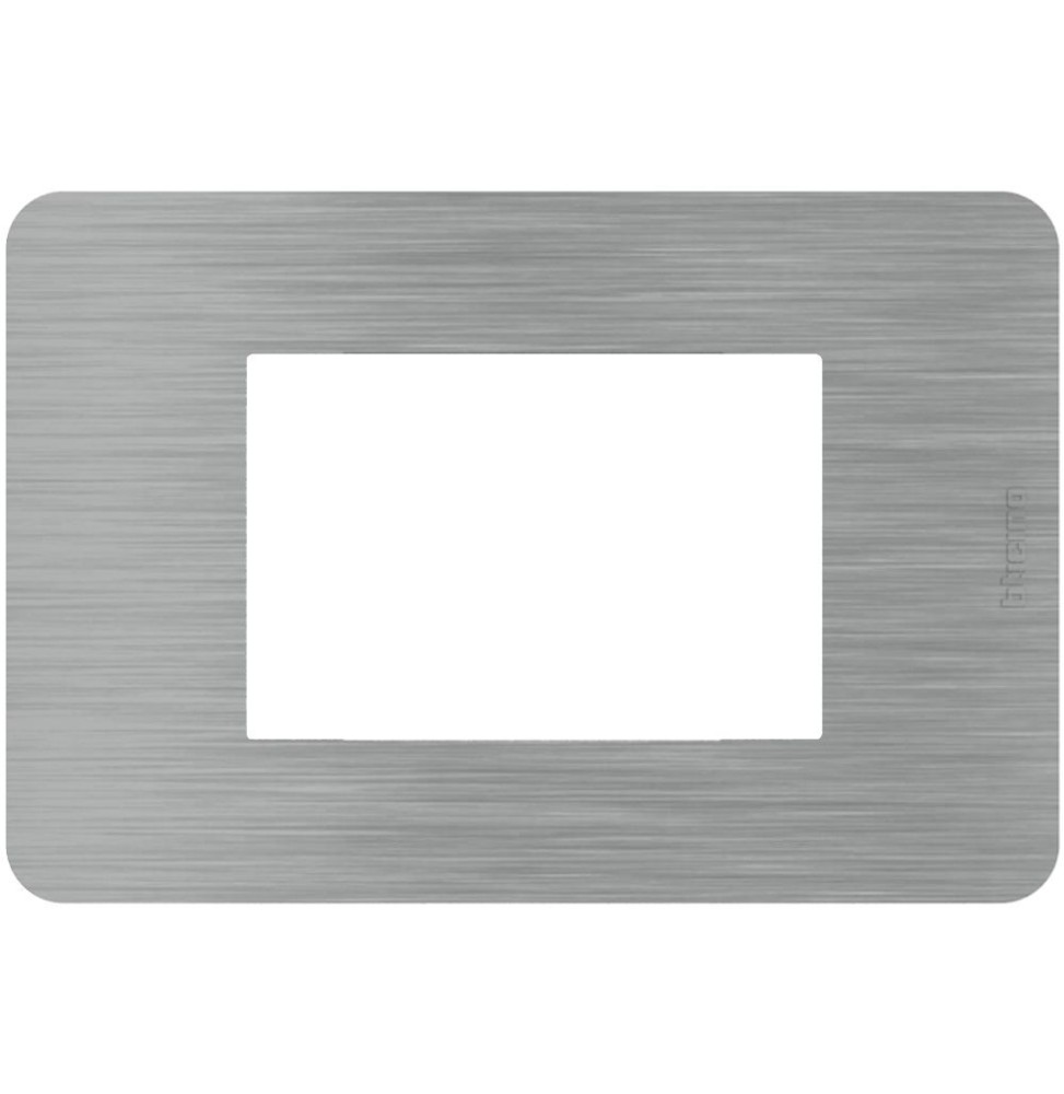 Placca 3 moduli Steel Acciaio serie MatixGo Bticino JA4803ES