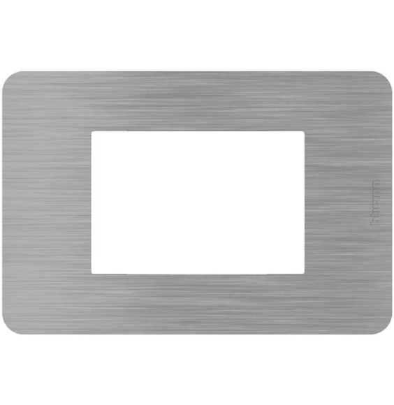 Placca 3 moduli Steel Acciaio serie MatixGo Bticino JA4803ES