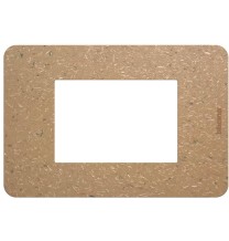 Placca 3 moduli Bio in biopolimero naturale serie MatixGo BTicino JA4803BB