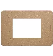 Placca 3 moduli Bio in biopolimero naturale serie MatixGo BTicino JA4803BB