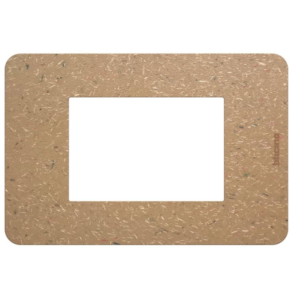 Placca 3 moduli Bio in biopolimero naturale serie MatixGo BTicino JA4803BB