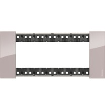 Placca Bticino Living Now Aura  sei posti tecnopolimero KA4806DM