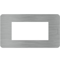Placca 4 moduli Steel Acciaio serie MatixGo BTicino JA4804ES