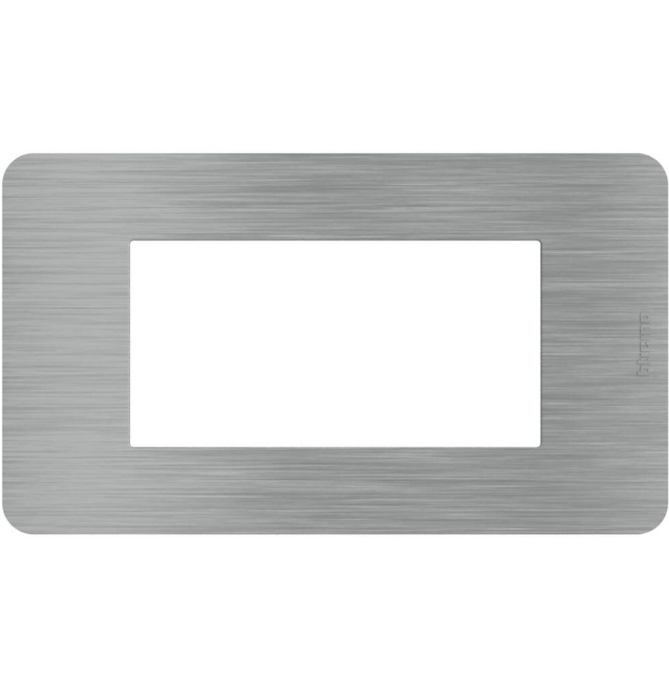 Placca 4 moduli Steel Acciaio serie MatixGo BTicino JA4804ES