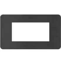 Placca 4 moduli Black Nickel Nero serie MatixGo BTicino JA4804EN