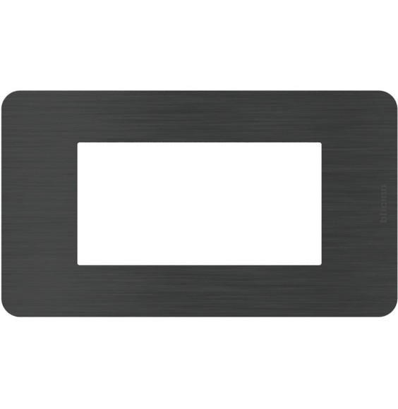 Placca 4 moduli Black Nickel Nero serie MatixGo BTicino JA4804EN