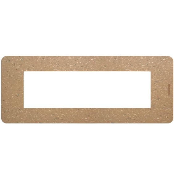 Placca 7 moduli Bio in biopolimero naturale BTICINO MatixGo JA4807BB