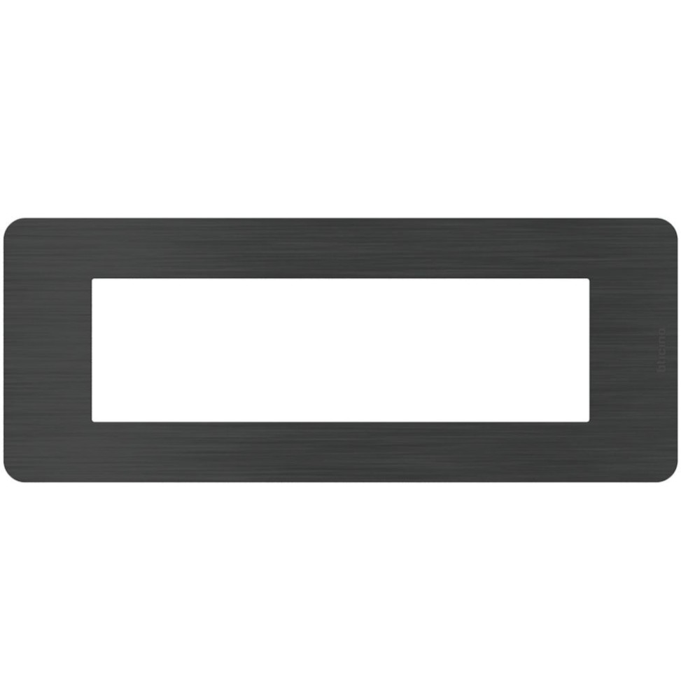 Placca 7 moduli Black Nickel Nero serie MatixGo Bticino JA4807EN
