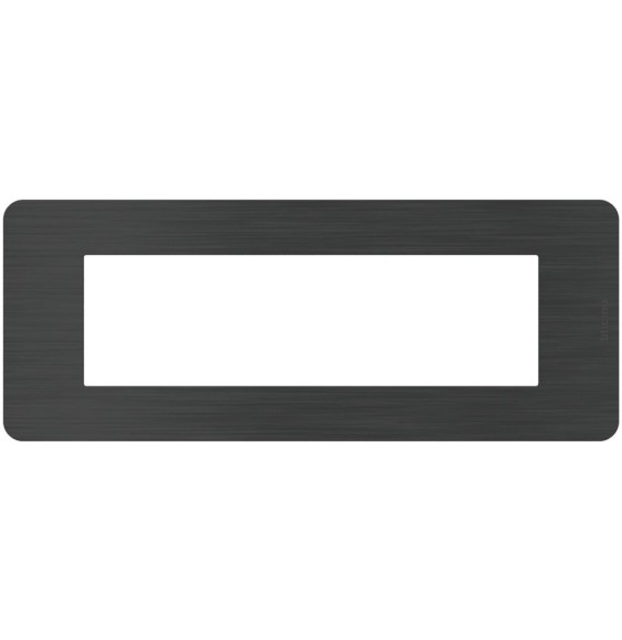 Placca 7 moduli Black Nickel Nero serie MatixGo Bticino JA4807EN