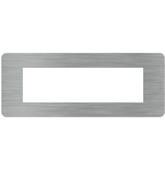 Placca 7 moduli Steel Acciaio serie MatixGo BTicino JA4807ES